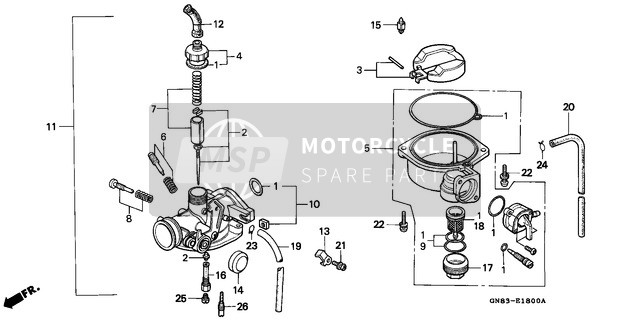 Honda C90M 1996 Carburatore per un 1996 Honda C90M